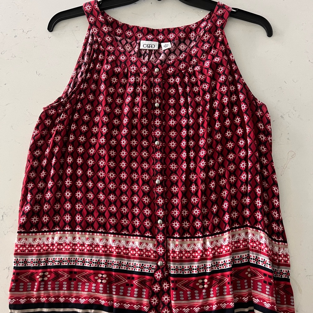 Cato XL red light weight sleeveless dress shirt